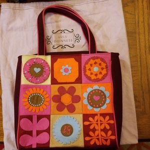 NWOT Lulu Guinness Wool Flannel Bag. REDUCED